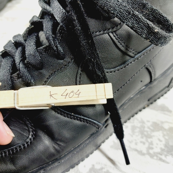 Nike Black AF1 Air Force Lace-Up High Boots K404 - Picture 10 of 10